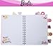Barbie Tab Journal Spiral Notebook, Ballpoint Pen, Sticky Tabs, 96 Lined Pages, Pink