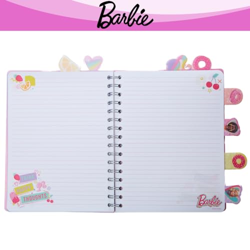Carnet à spirale Barbie rose pour ne plus perdre vos notes grâce aux onglets