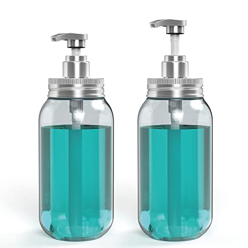 Luvan Dispensador de Jabón de 750 ml, Material Seguro, sin BPA, Operación Fácil con una Sola Mano, sin Fugas ni Goteos, Adecuado para Todos los Tipos de Líquido Jabonoso (Juego de 2)