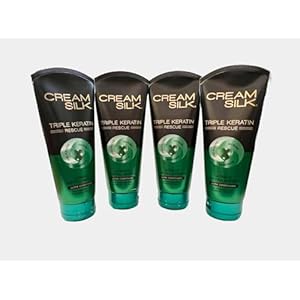 Cream Silk Triple Keratin Rescue Ultimate Hair Fall Defense Ultra Conditioner 170 ml (Pack of 4), Black