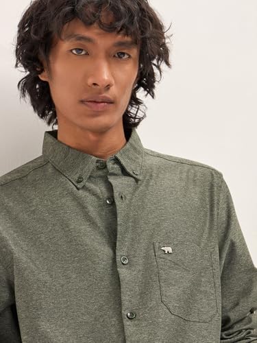 Image of THE BEAR HOUSE Men's Blue Slim Fit Cotton Checkered Shirt