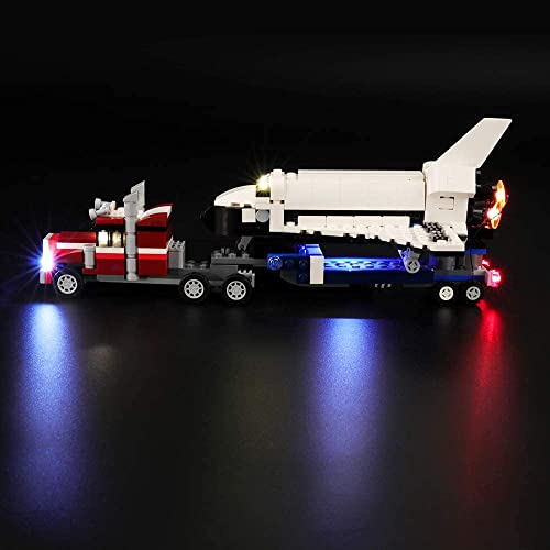 XIAN LED Beleuchtungsset für Shuttle Transporter - Kompatibel mit Lego 31091 Bausteine Modell- Enthält nicht das Lego… – Bild 4