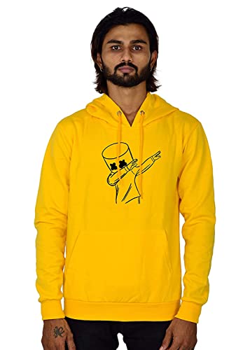 Image of Unisex-Adult Cotton Hooded Sweatshirt (New Dance Mello Hoodie Yellow-42 Yellow L)