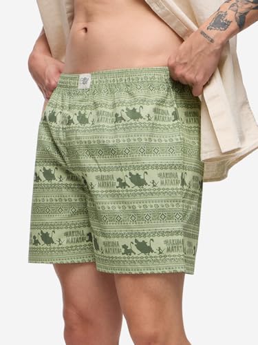 Image of The Souled Store Official Stranger Things: Hawkins Mens and Boys Regular fit Graphic Printed Cotton Green Color Men Boxer Shorts