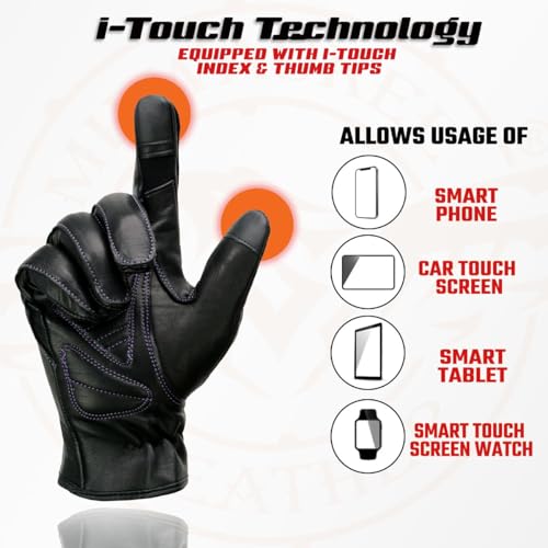 Image of Milwaukee Leather Women's Leather Lightweight Motorcycle Lined Driving Hand Gloves - X-Small
