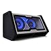 Produktbild auna C8-SUB Auto Subwoofer Doppel-Subwoofer (2000 Watt max, 2 x 25 cm Tieftöner, durckvoller Bass, 5cm Schwingspule, LED-Lichteffekt, Filzbeschichtung) schwarz-Silber
