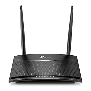 TP-Link TL-MR110 Cat4 Router 4G LTE Wireless N300Mbps, Router WiFi con Sim, Due Antenne LTE Rimovibili, Porta LAN/WAN, Modem 4G Sim, Senza Configurazione, Collega Fino a 32 Dispositivi, Plug&Play