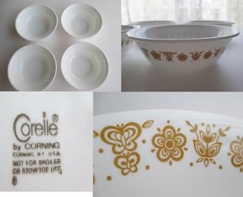 Amazon.co.jp: 16ピース コレール バタフライゴールド リビングウェア