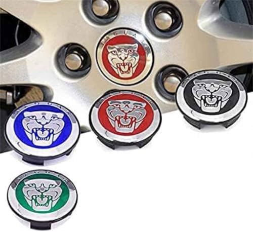 4 hubcaps, 57mm Wheel Center caps, Rim caps, for Jaguar XF XJ-S XJ-6 X-Type XE S-Type F-Pace F-Type XK8 XK XKR XFR, car Accessories for Wheel hubs,A-Black