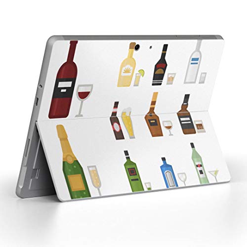 igsticker Surface Go/Surface Go 2 専用スキンシール サーフェス go シール スキン 保護 フィルム ステッカー アクセサリー 015703 瓶 お酒 ワイン 飲み物