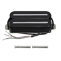 Hot rail dual blade humbucker pickup, compatible with electric guitar which can be installed humbucker pickup. Magnet: ceramic, Resistance: 14-15k ohms. pole piece: 57mm steel rail. Bobbin:ABS Plastic. Baseplate: Aluminum Baseplate. Black pickup humb...