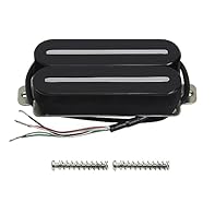 Hot rail dual blade humbucker pickup, compatible with electric guitar which can be installed humbucker pickup. Magnet: ceramic, Resistance: 14-15k ohms. pole piece: 57mm steel rail. Bobbin:ABS Plastic. Baseplate: Aluminum Baseplate. Black pickup humb...