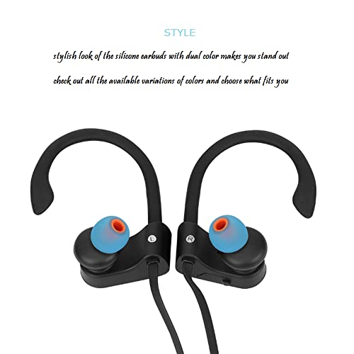 Image of Earbuds Replacement Tips Silicone Earbud Tips Ear Bud Replacement Pieces Ear Gels Fit for Inner Hole from 3.8mm - 5.1mm Earphones 9 Pairs S /M /L Blue-Orange