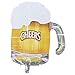 Palloncino boccale di birra, 10 pezzi boccale di birra Cheers palloncini in alluminio Palloncino dorato Decorazione per feste a tema birra Birra riutilizzabile grande per la celebrazione della festa