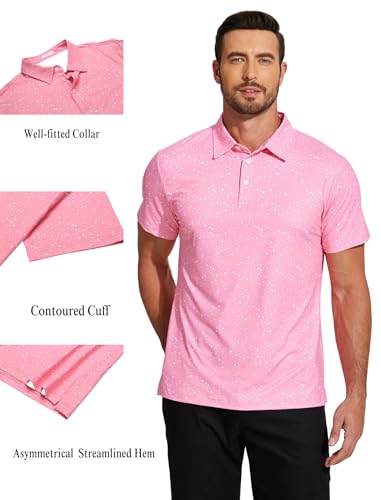 PINSPARK Men's Performance Polo Shirt Dry Fit Golf Shirts for Men Moisture Wicking Golf Polos Collared Shirts Short Sleeve - Image 6