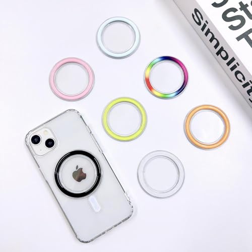 MagSafe プレート マグセーフ リング マグネット ベース ワイヤレス充電 透明 クリア シンプル スマホグリップ用 スマホリング用 スマホスタンド用 スマホアクセサリー(ホワイト)