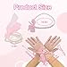 LUODAKA Girls Tea Party Fascinators Hats with Lace Gloves And Pearl Necklaces, Four Tea Party Accessories for Girls（Fashionable pink, Suitable for Tea Parties And Gatherings