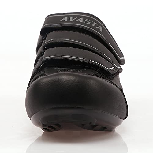 Avasta Indoor Cycling Spin Bike Shoes With Delta Cleats For Men And Women, Road Bike Cycling Shoes, Lock Pedal Cleated Bicycle Shoes Compatible With Spd Cleats, Look Delta, 46 Black Grey #TOP4
