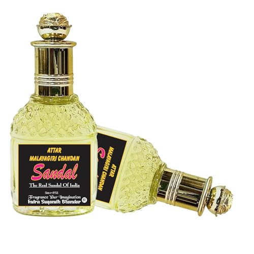 Image of INDRA SUGANDH BHANDAR Attar For Men|Women Real And Classic Malayagiri Chandan Oil|Sandalwood 24 Hours Long Lasting Fragrance 25Ml Rollon Pack