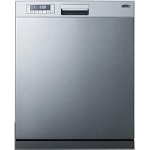 Summit DW2435SSADA 24″” ADA Compliant Dishwasher with 12 Place Settings 5 Cycles Digital Touch Control Energy Star in Stainless Steel