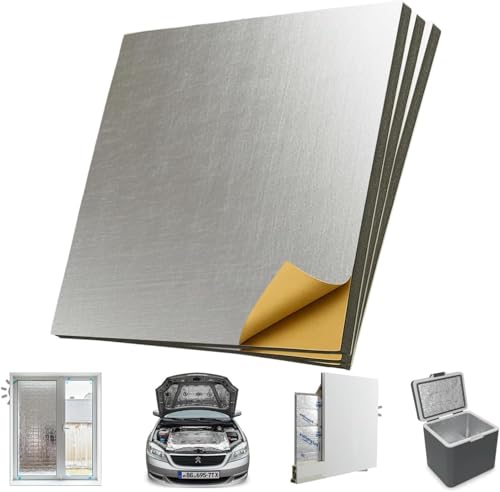 Aislamiento termico y acústico autoadhesivoI Para TODO TIPO de USOSI vehículos,ventanas,radiadores,pared,techoI Evita ruido, frio, calor, vibración I Hecho de AluminioI10mm de Grosor I100cmX50cm