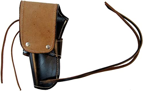 Leather Holster Black Plain Single Action Western Cowboy Heritage 22 Gun Holsters .22Lr .45 .45 Acp And .44 Cal. Revolver Case Right Handed #TOP2