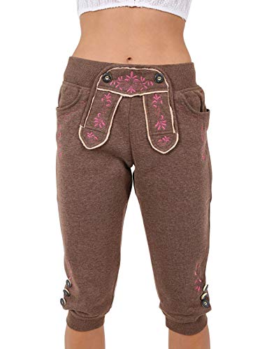 Krüger Damen Trachtenhose lang, Modell: Textil-Hose Array Joggers, über Knie, Art.-Nr. 038310-0-0007, XL, braun