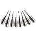 Winged Dental Elevator Serrated Set of 8 with Straight Tip Having Short Handle