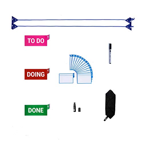 Tablero Scrum y Kanban PATboard - Juego de herramientas para el hogar - con nanocups® para vidrio - La herramienta ágil perfecta para equipos pequeños o en casa – Herramientas para oficina en casa para productividad miniatura 2