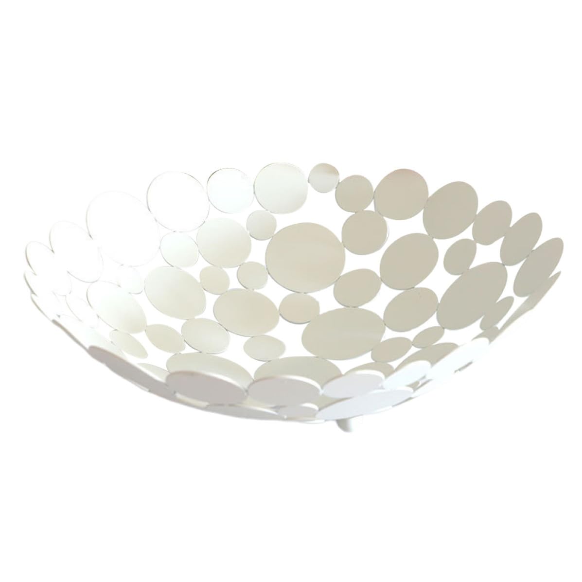 Plato de Fruta de Hierro Blanco Diseño de Láminas Hueco