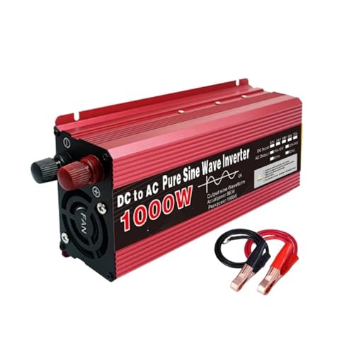 Inversor De 1000 W 12 V 110 V Onda Sinusoidal Pura Convertidor De CC A CA Portátil Enchufe Multifunción Inversor Solar Para Coche Inversor Onda Pura Convertidor