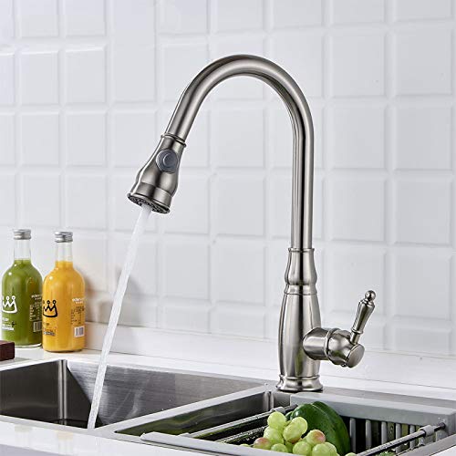 Robinet de cuisine installation facile avec mitigeur double jet durable