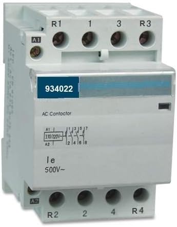 Controlsupply Contactor 2NO 2NC 4 Pole 2x2 Control 120V Coil, 50A 60Amp 40A 32Amp 30A Power Switching DIN 934022