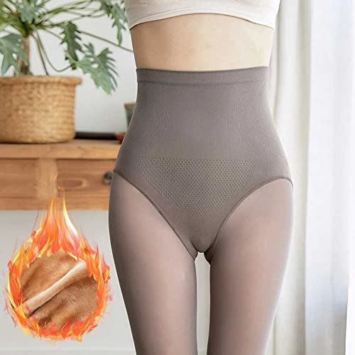 Elikliv Collant Polaire Femme Chaud, Collants Chauds Extensibles, Collants Thermiques doublés en Polaire pour Femme, Taille Haute, Chaud, Opaque Cover