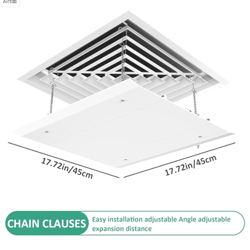 Déflecteur de ventilation suspendu et lavable à hauteur réglable