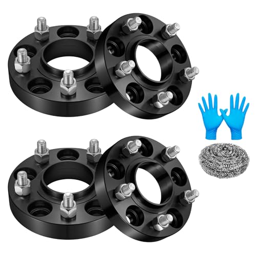 Image of BDFHYK 5x114.3mm Wheel Bolt Pattern 1 inch 5x4.5 Hubcentric Wheel Spacer Compatible with 200 Sebring CX-5 CX-7 G70 G80 MKZ Azera Amanti, 5 Lug Wheel Adapters M12x1.5 & 67.1 mm Hub Bore, Set of 4