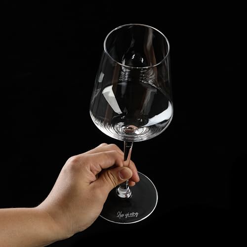 Set 4 Bicchiere vino rosso 400ML Bicchieri di vino originali senza piombo design, Perfetti per la Casa, Ristoranti e Feste, Lavabili in Lavastoviglie, Gambo Lungo, Unici,eleganti (9.5cm/W x 24.13cm/H) - immagine 5