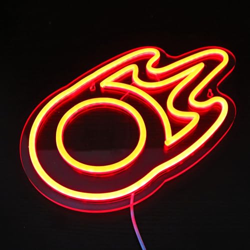 Image of Gaming Black Mage Neon Sign for Wall Decor, LED Light for Bedroom, Game Room Decorations, Dimmable, 5V USB Powered, Red, 11.8 inch x 11.8 inch