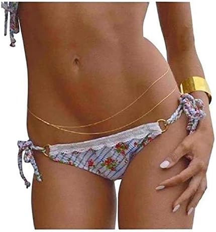 DOOMUUT Diamond Body Chain Crossover Harness Adjustable Bikini Belly Chain Chest Chain Bikini Necklace