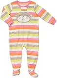 Carter's Toddler Footed Fleece Sleeper - Monkey w Green Bow-5T