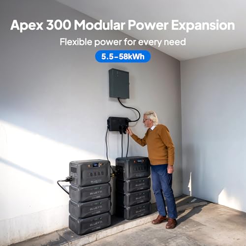 Image of BLUETTI Expansion Battery B300Kx2, 5529.6Wh LiFePO4 Battery Pack for Power Station Apex 300 Only, Extra Battery for Home, Emergency, Road Trip