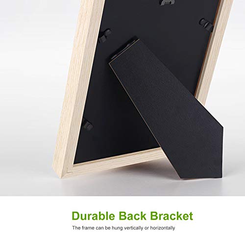 Ajcoflt Moldura de madeira de 8 polegadas, moldura de madeira natural Eco com moldura de acrílico de