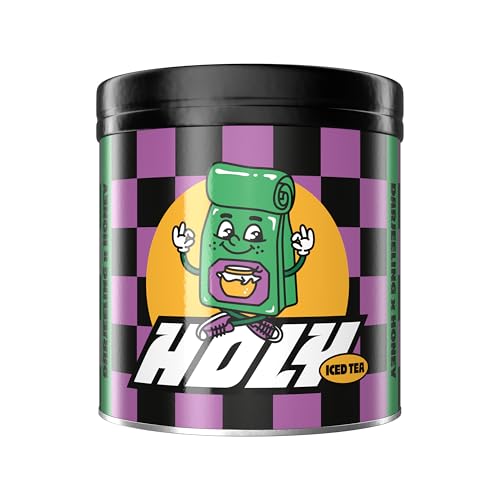 HOLY Iced Tea® Honey Darjeeling x Black Tea mit Honig | 50 Portionen mit Antioxidantien | Zuckerfreier Eistee mit Relax Formel | Vegan mit 100% natürlichen Fruchtaromen