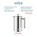 MIRA 12 oz Stainless Steel French Press Coffee Maker | Double Walled Insulated Coffee & Tea Brewer Pot & Maker | Keeps Brewed Coffee or Tea Hot | 350 ml