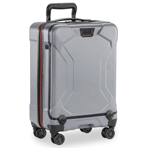 Image of Briggs & Riley 21 Inch International Carry-On Luggage with Wheels - Small Rolling Hard Shell Heavy Duty Suitcase with Laptop Compartment - 360 Spinner Wheels - Torq Collection - Granite