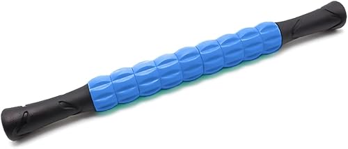 Rodillo de masaje - Masajeador muscular para relajación muscular, recuperación rápida, alivio del dolor, calambres y tensión muscular, M1azul