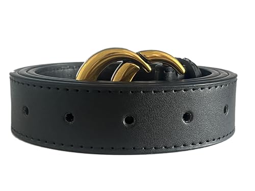Women Fashion Leather Belt Women's Fashion Classic Metal Buckle Leather Belt with Jeans Dress
