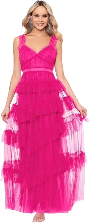 Image of Betsy & Adam Women's Xscape Women's Halter Mock Neck Ruffle Knee Length Dress