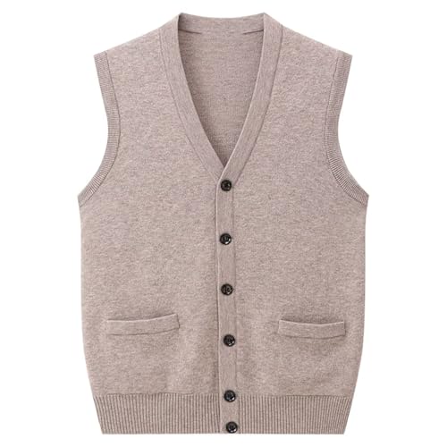 Chaqueta hombre invierno sin mangas chaleco suéter de punto cuello en V tank tops