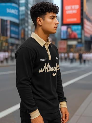 Image of Jump Cuts || Mens || Printed || Polo Neck || Full Sleeve || Cotton Blend || Polo T-Shirt